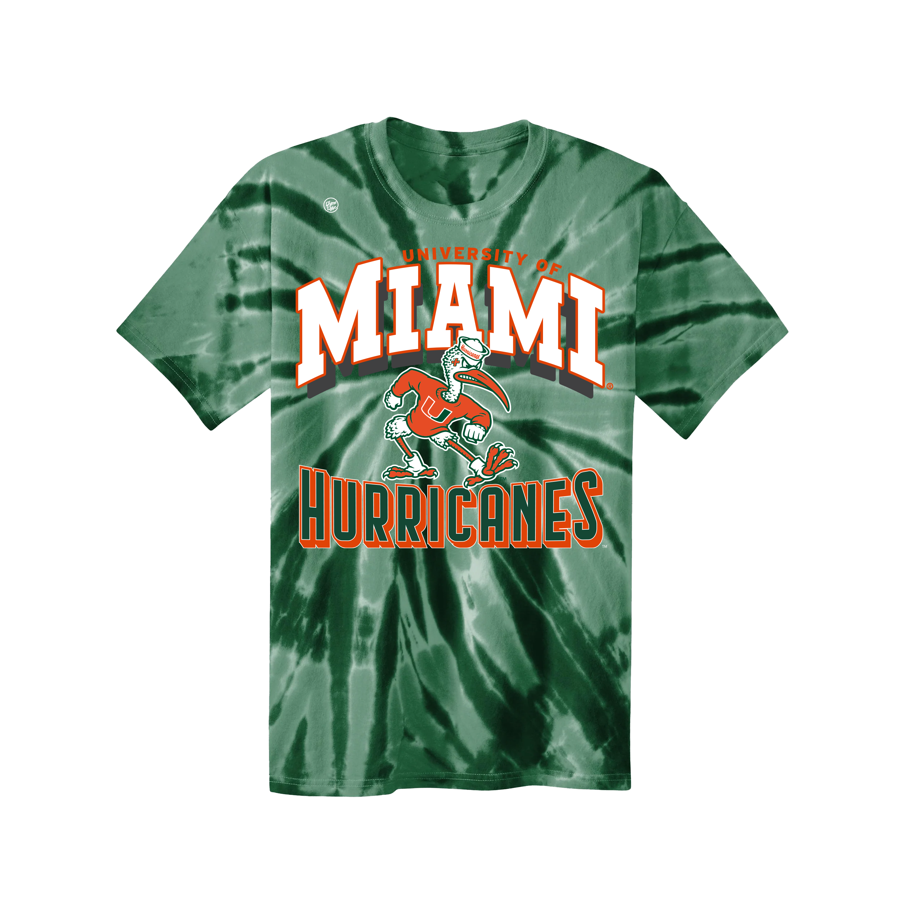 Miami Hurricanes Men's Tie Dye Retro Tee