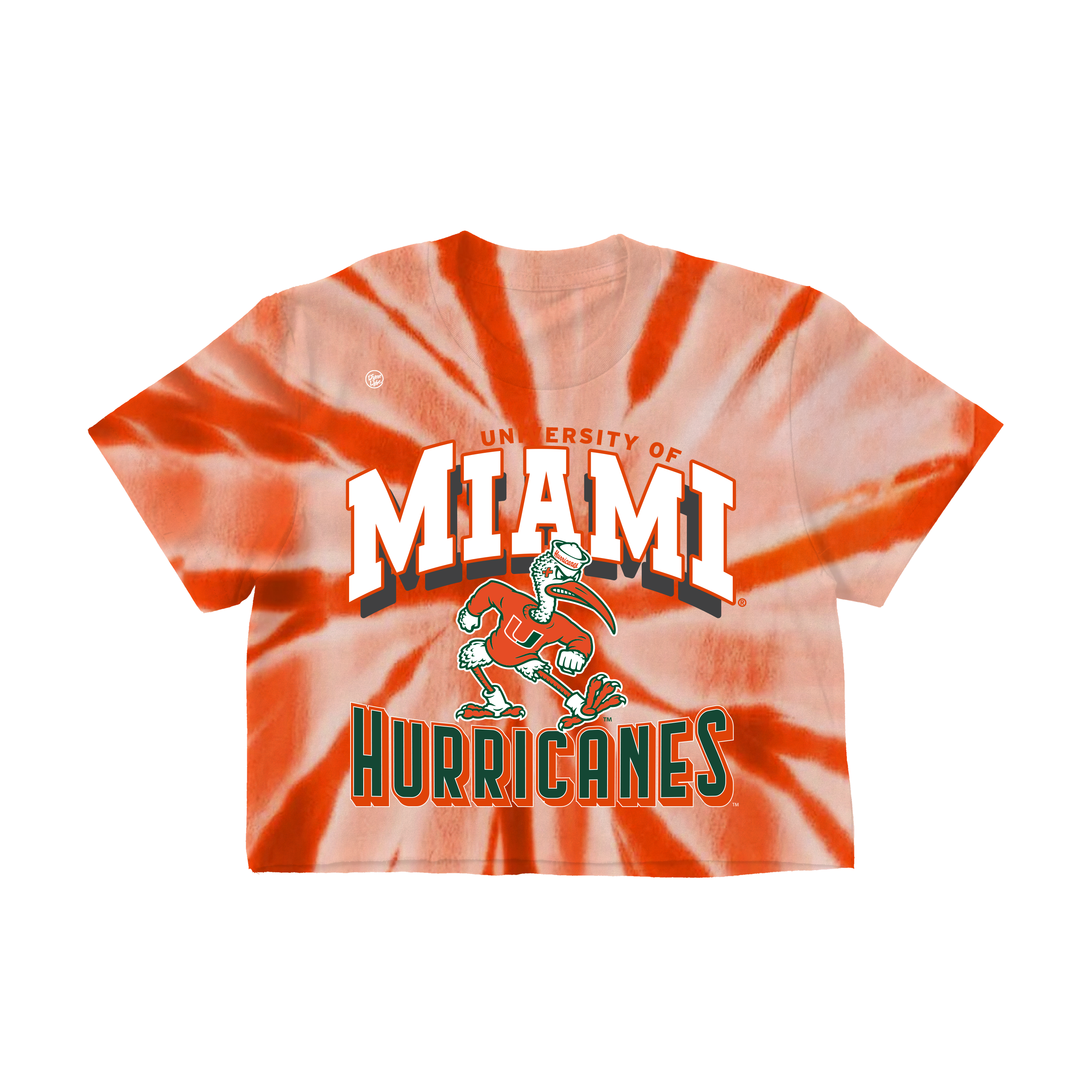 Miami Hurricanes Women's Tie Dye Retro Crop
