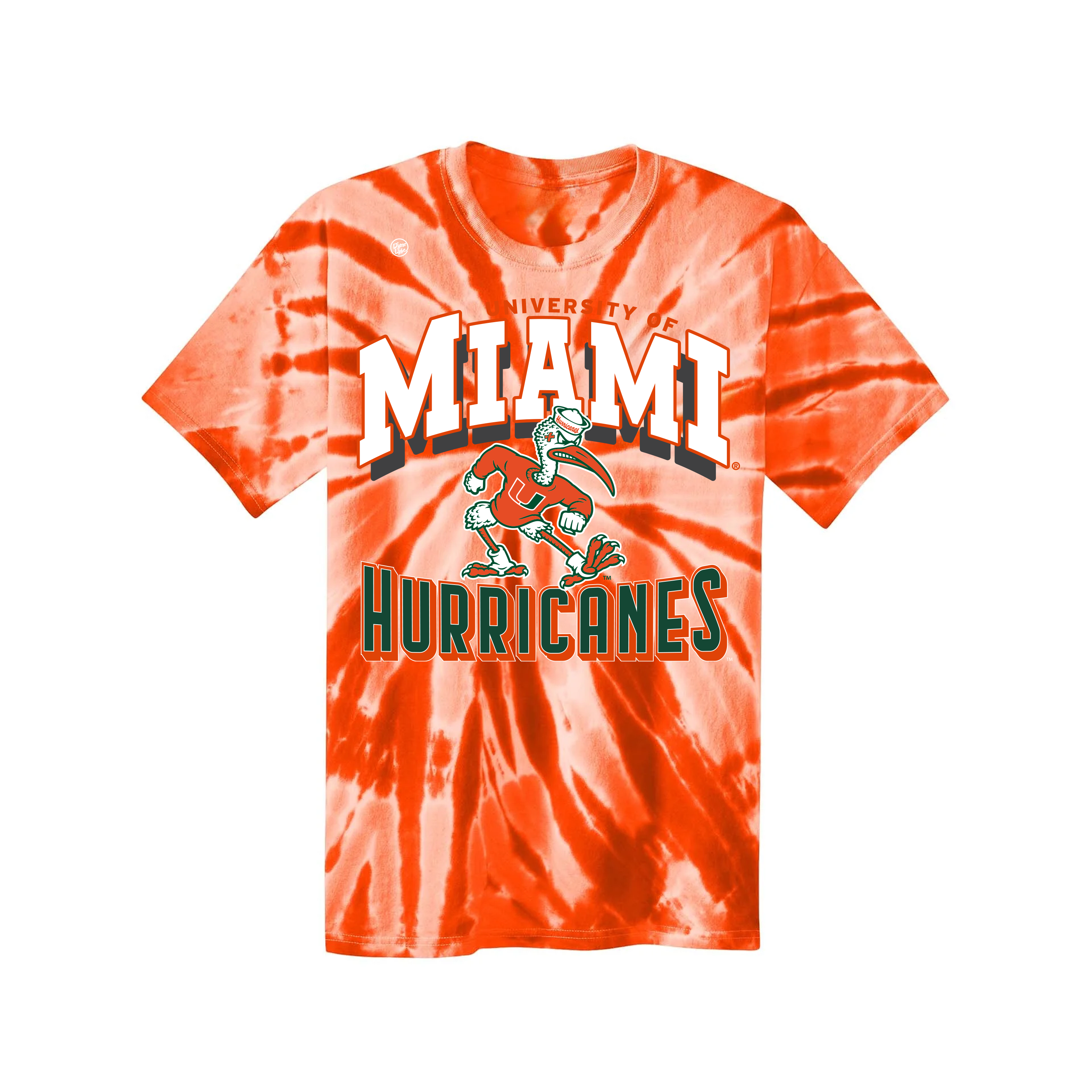 Miami Hurricanes Men's Tie Dye Retro Tee