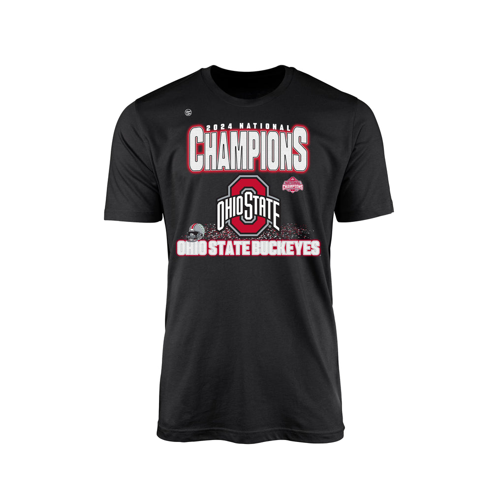 Blue 84 Ohio State Buckeyes 2024 National Champions Triblend Long Sleeve T-Shirt – Officially Licensed NCAA Fan Shirt, Gray