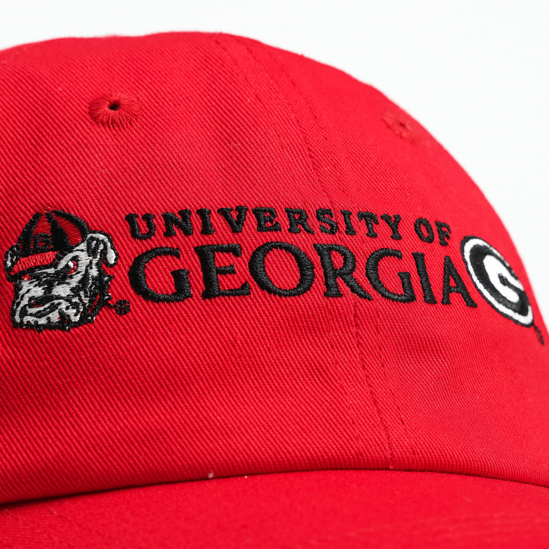 Georgia Bulldogs Red 3 Logo Dad Hat