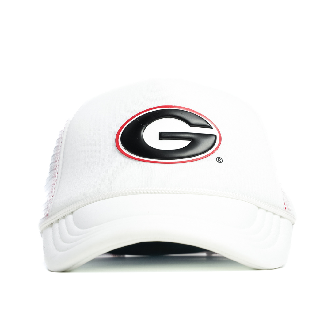 Georgia Bulldogs White Trucker Hat