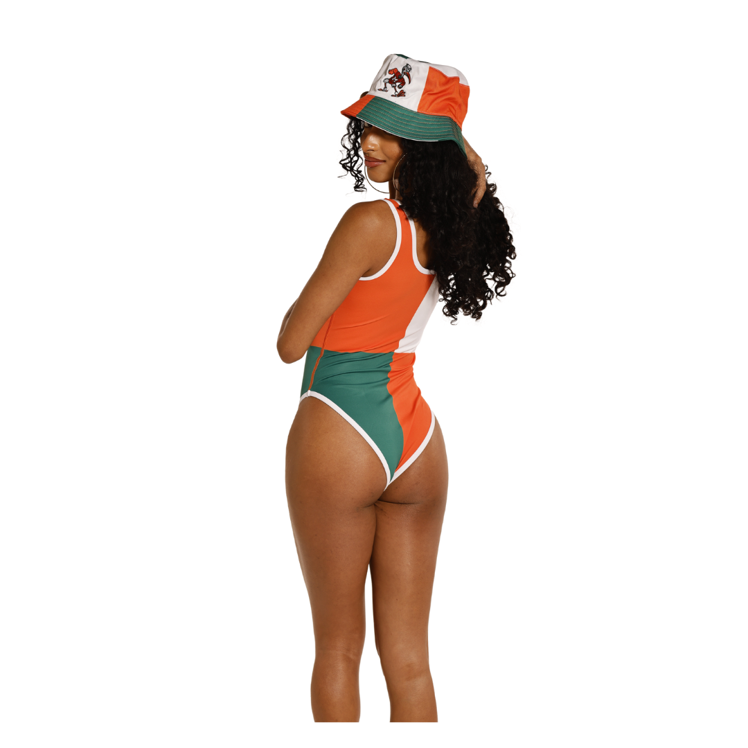 Miami Hurricanes Women’s Color Block One Piece Swimsuit