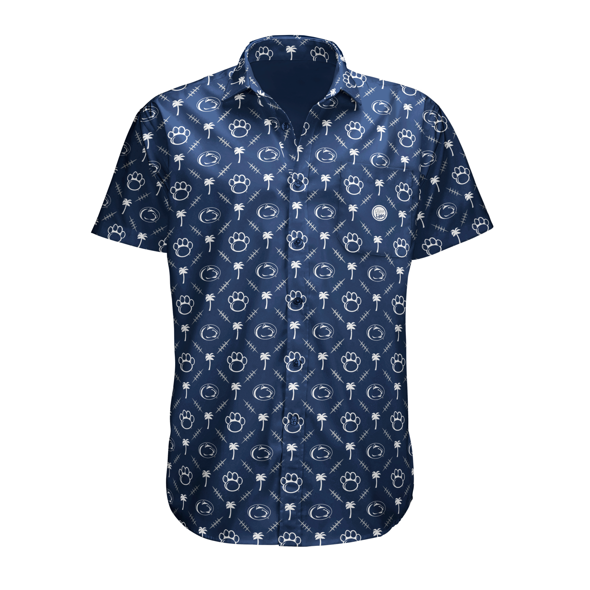 Penn State Nittany Lions Palm Button Up - Navy Blue